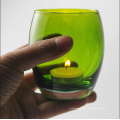 Haonai 2016 hot sale colored glass candle holder